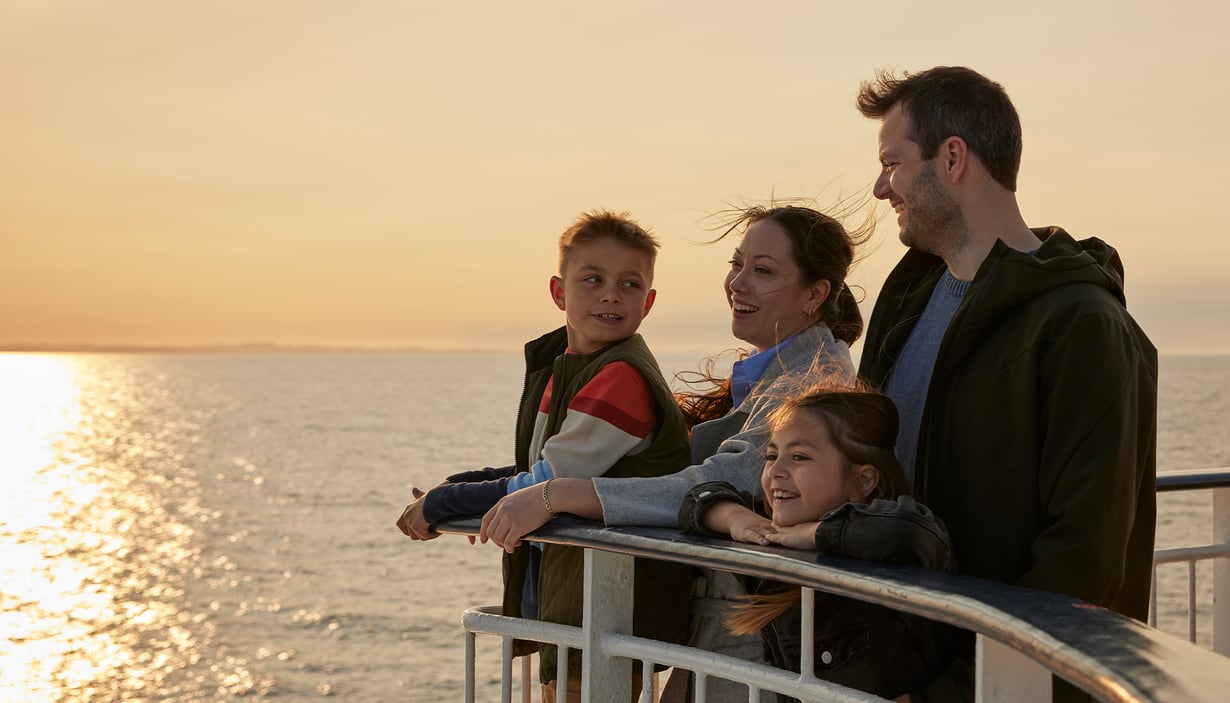 Family on deck