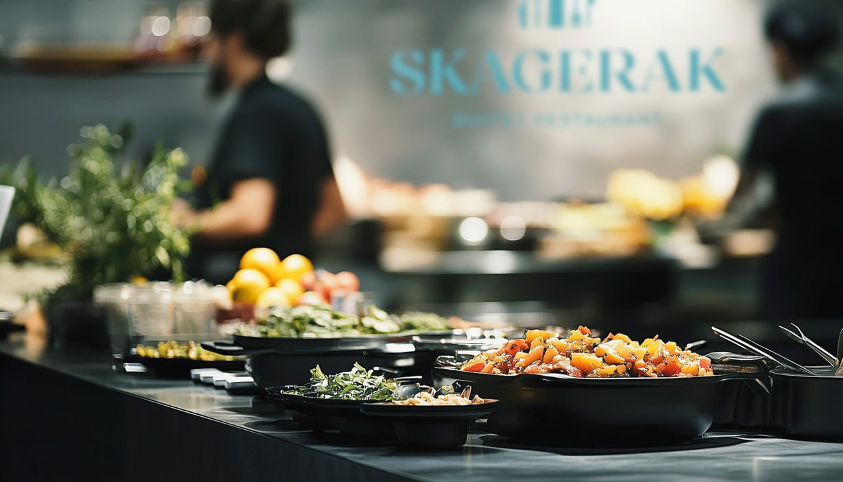 Buffetopstilling på Skagerak restaurant.