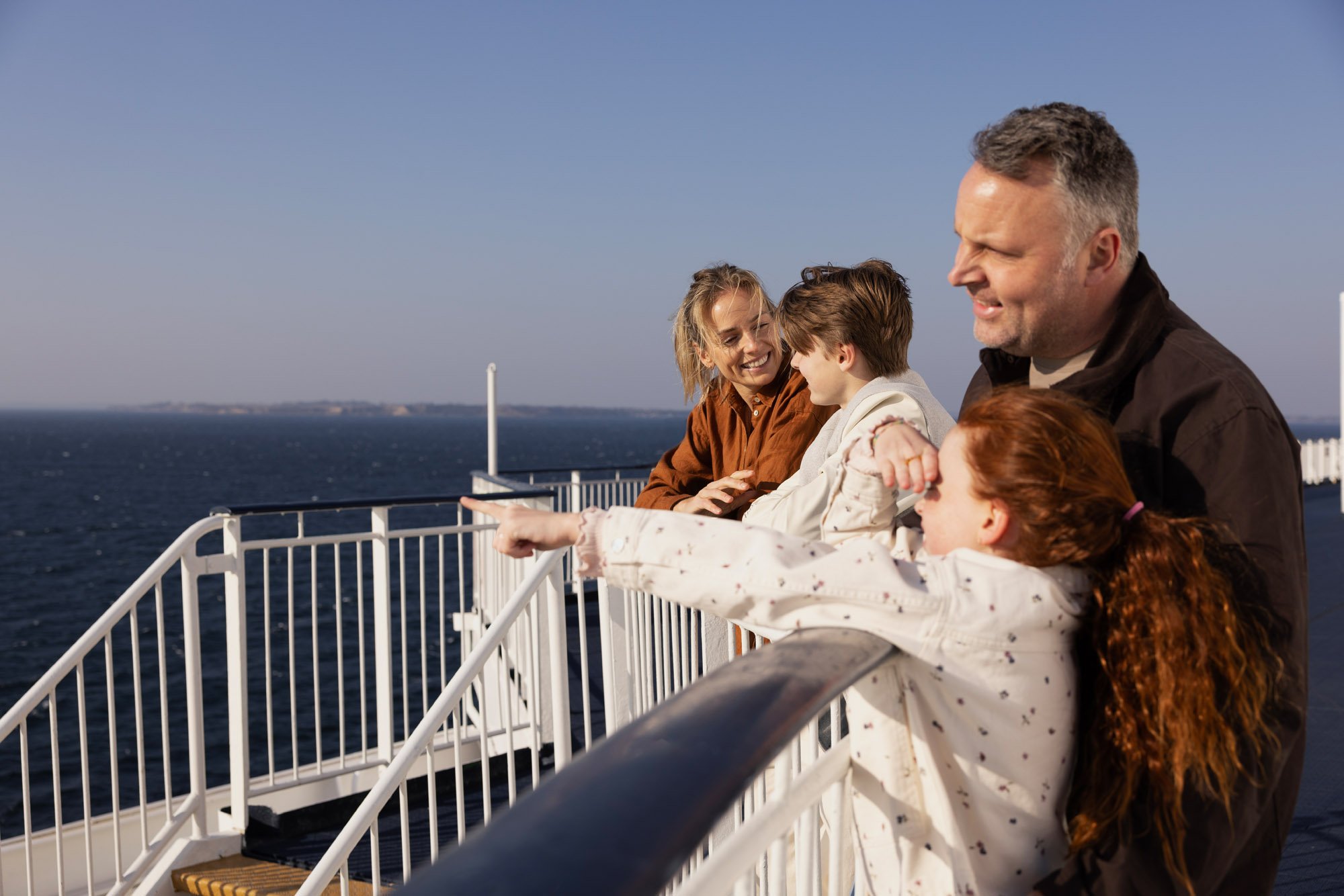 Familie på dækket