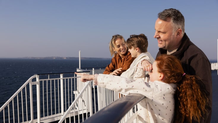 Familie på dækket