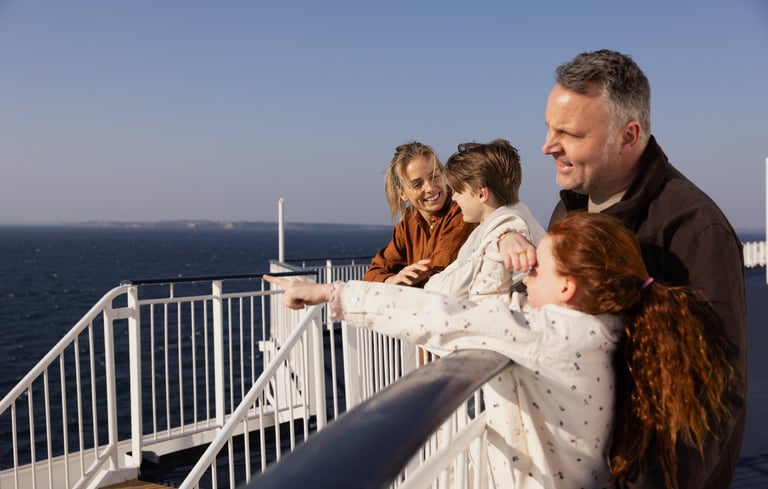 Familie på dækket