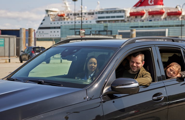 Familie i en bil
